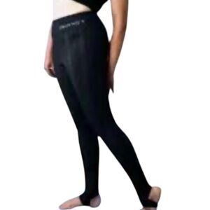 Skinnify Resistance Band Footed Leggings Size Small Black